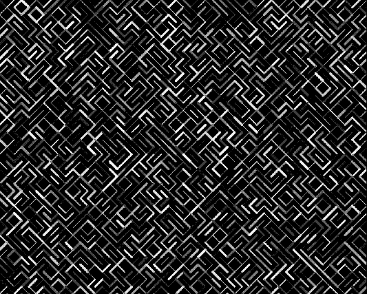 10 PRINT CHR$(205.5+RND(1)); : GOTO 10